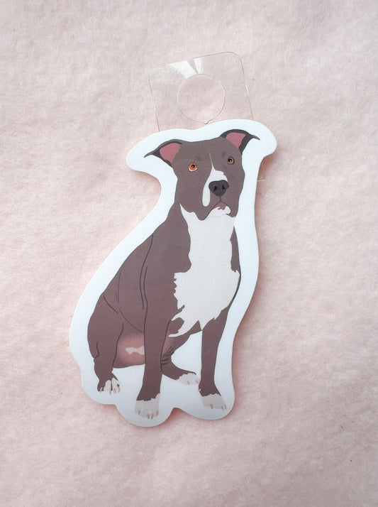 Pit Bull (gray), Staffy (gray) Sticker