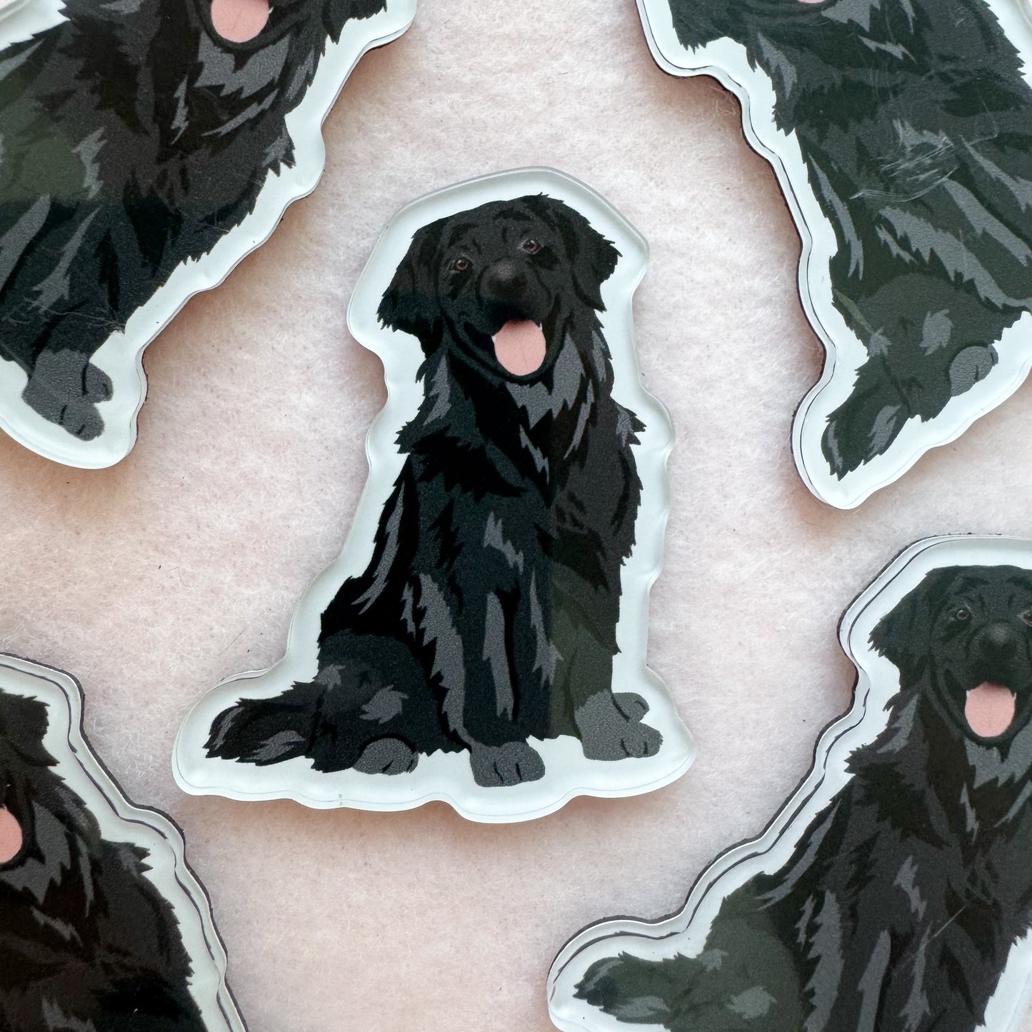 Golden Retriever (black), Flat Coated Retriever Magnet