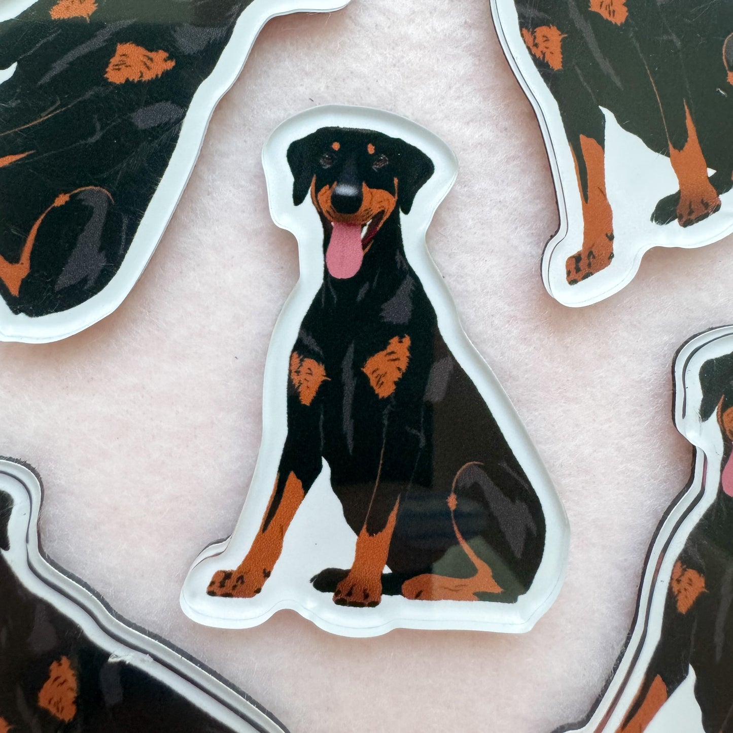 Dobermann (black & rust/natural ears) Magnet