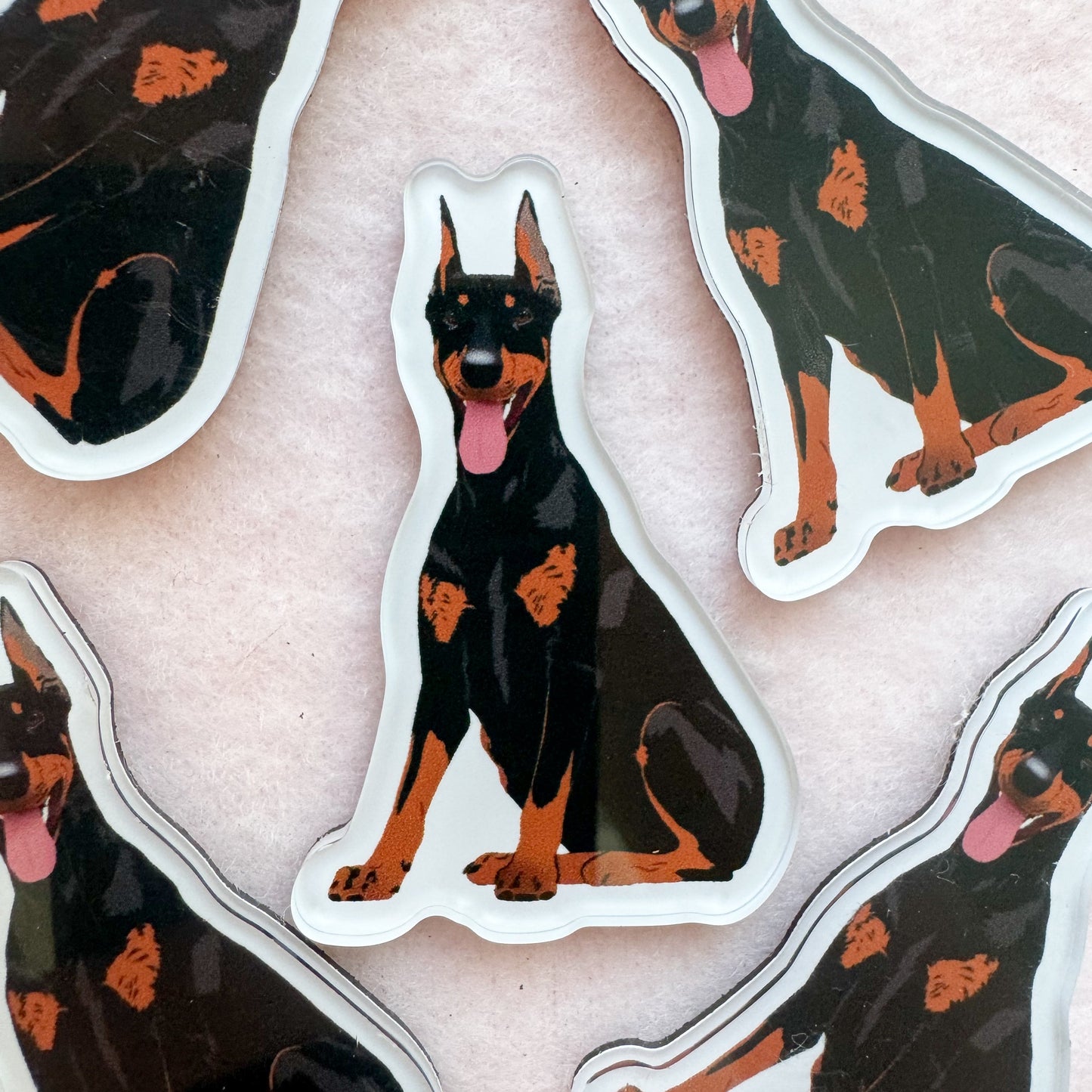 Dobermann (black & rust/cropped ears) Magnet