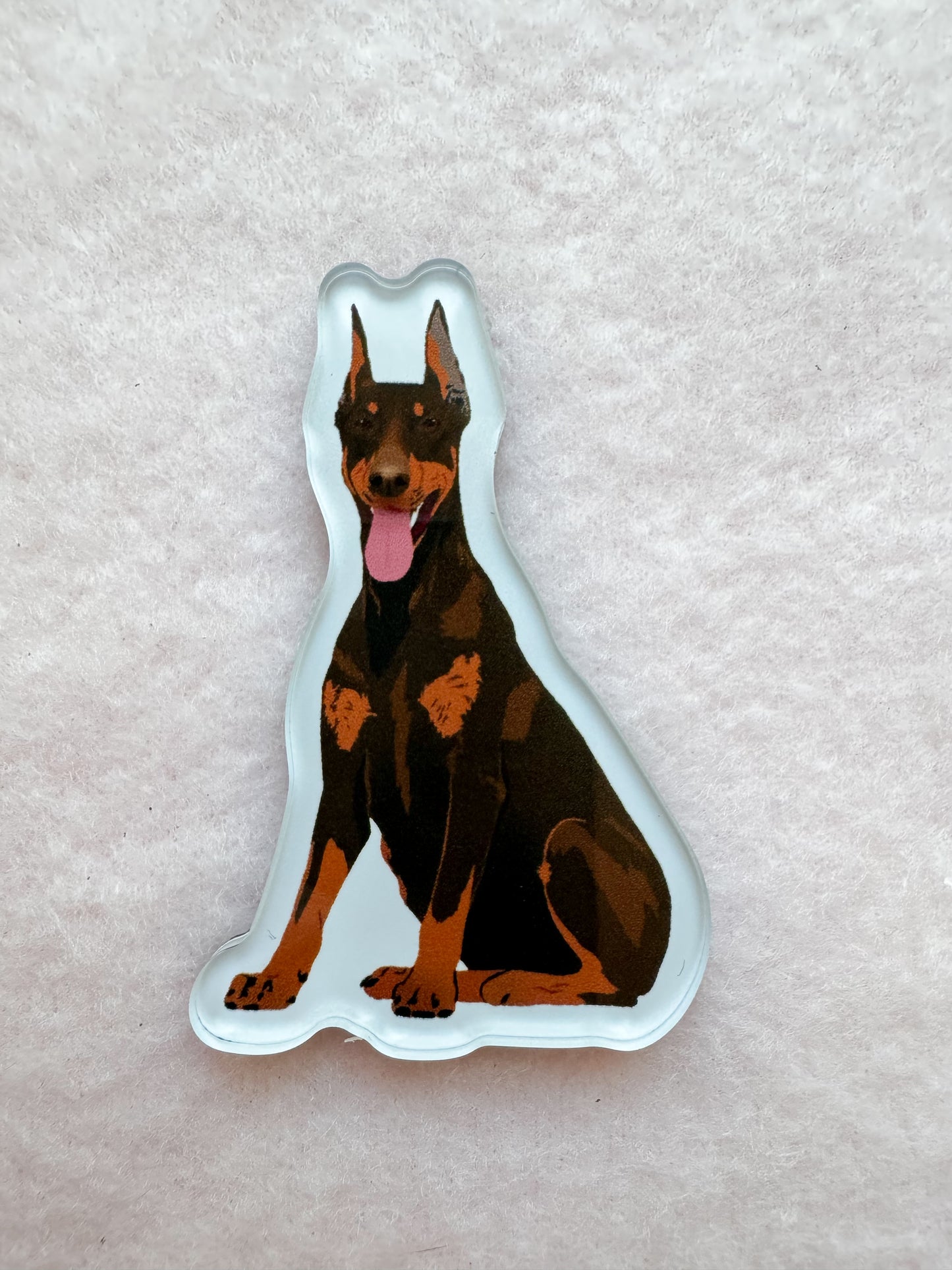 Dobermann (red & rust/cropped ears) Magnet