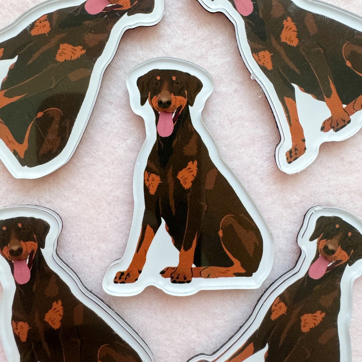Dobermann (red & rust/natural ears) Magnet