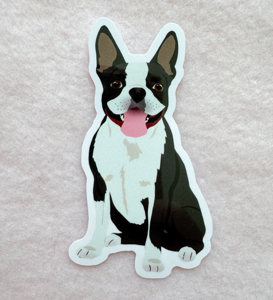 Boston Terrier (black & white) Sticker