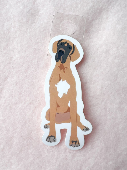 Great Dane (tan) Sticker