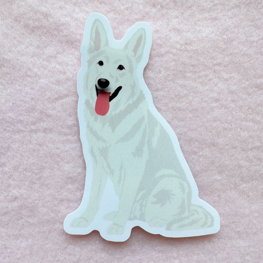 German Shepherd (white), Swiss Shepherd, Husky (white) Sticker