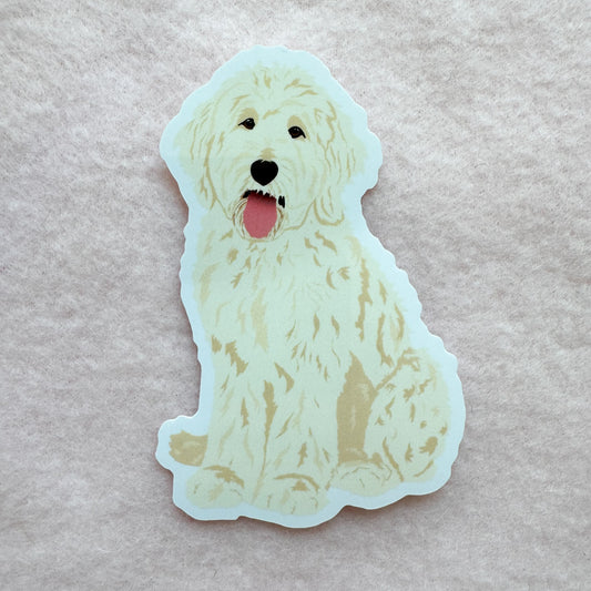 Goldendoodle, Labradoodle (white/cream) Sticker