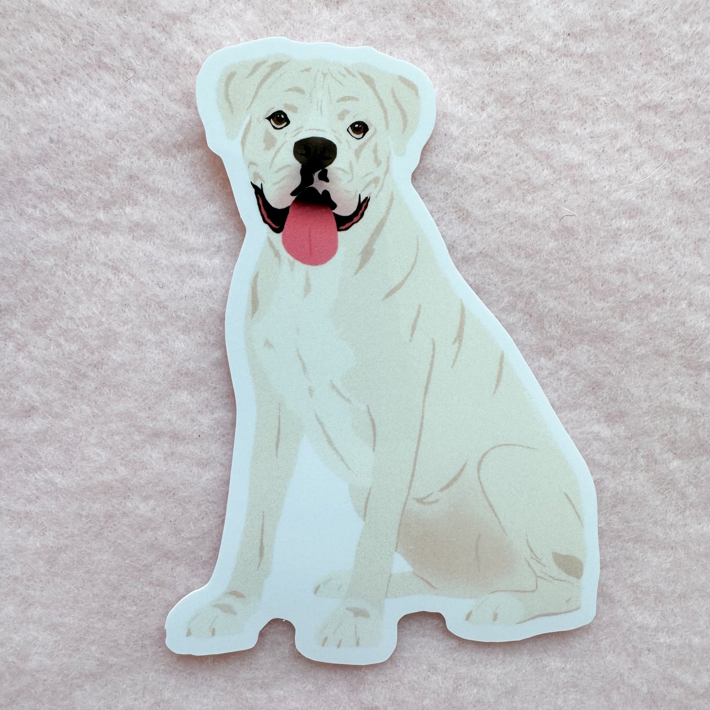 Boxer (white) Sticker