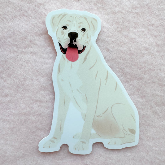Boxer (white) Sticker