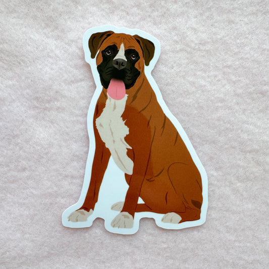 Boxer (brown) Sticker