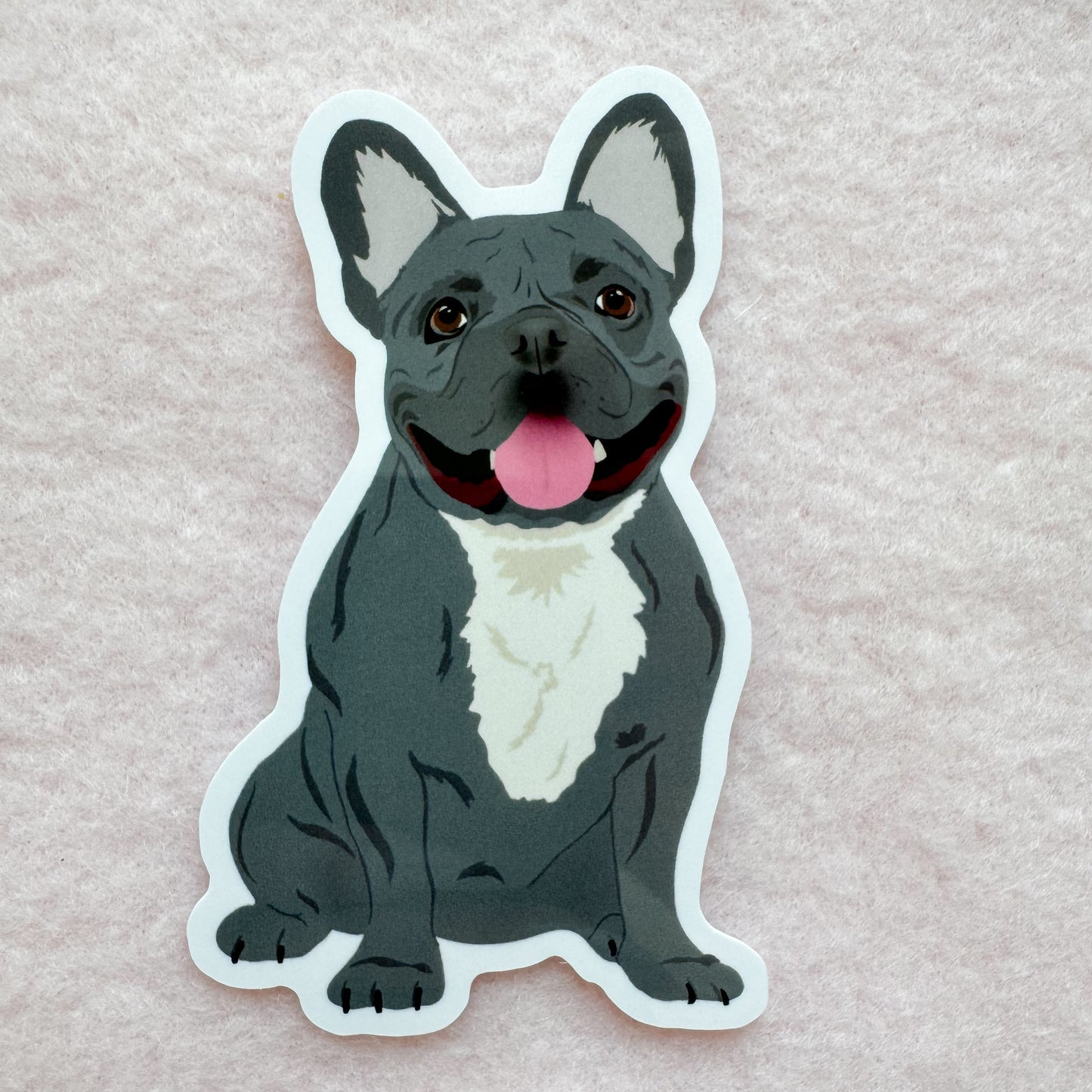 Frenchie (gray) Sticker