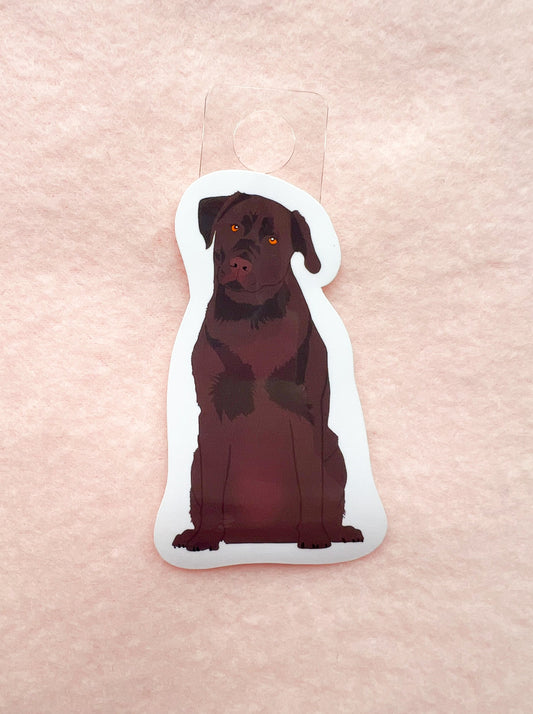 Labrador Retriever (chocolate) Sticker