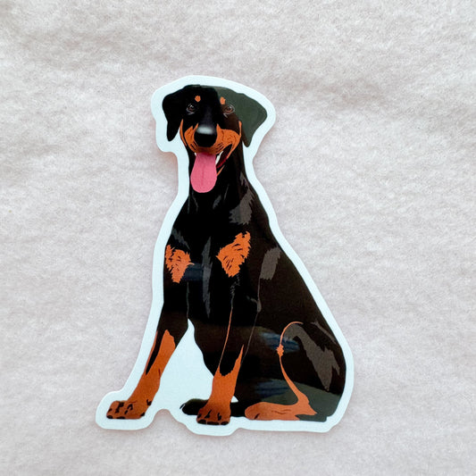 Dobermann (black & rust/natural ears) Sticker