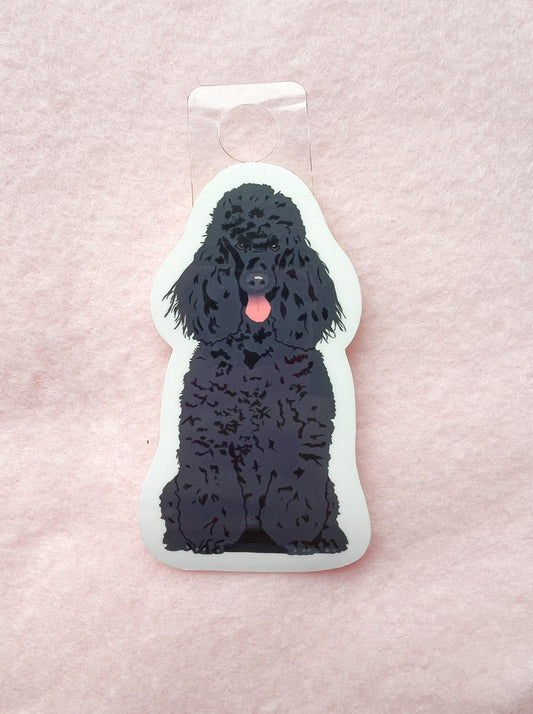 Poodle (black) Sticker