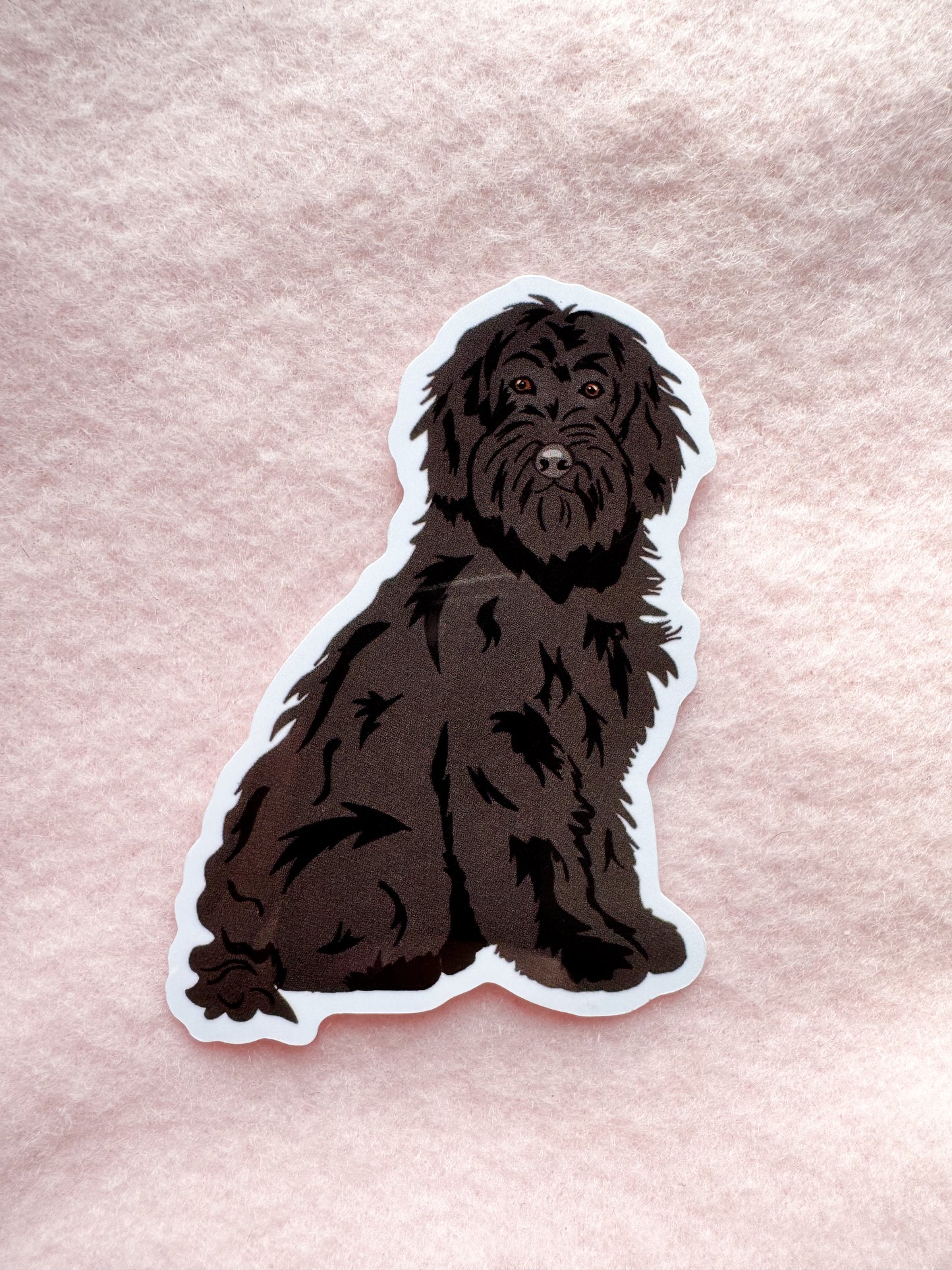 Goldendoodle (Black), Labradoodle (Black) Sticker