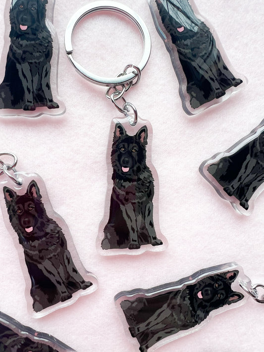 German Shepherd (black) Keychain