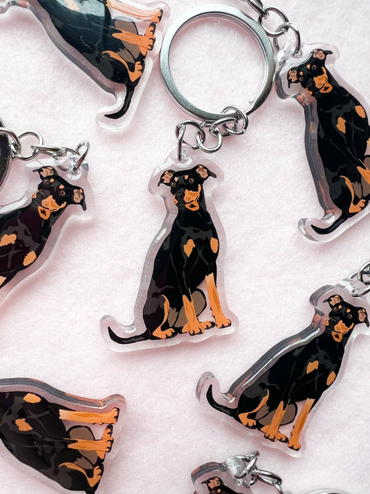 Miniature Pinscher, Manchester Terrier Keychain