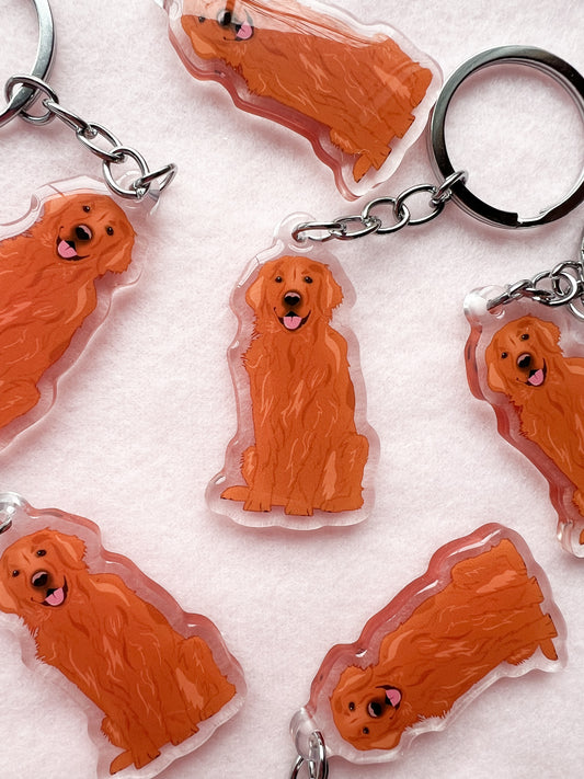 Golden Retriever (red/copper) Keychain
