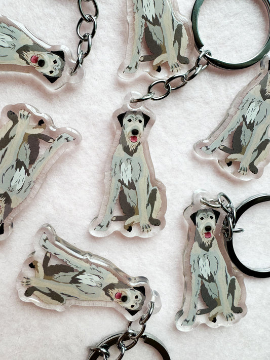 Irish Wolfhound Keychain
