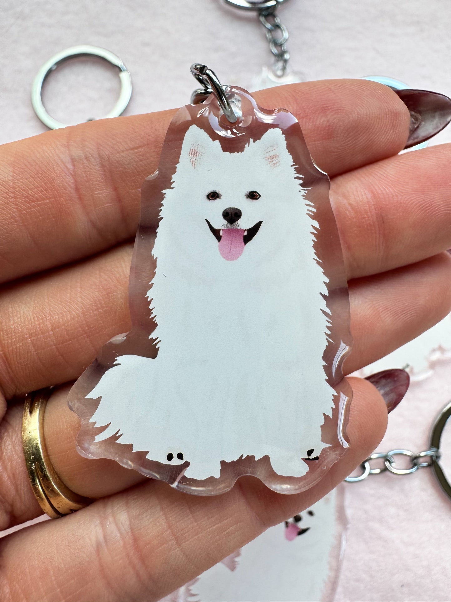 Japanese Spitz Keychain