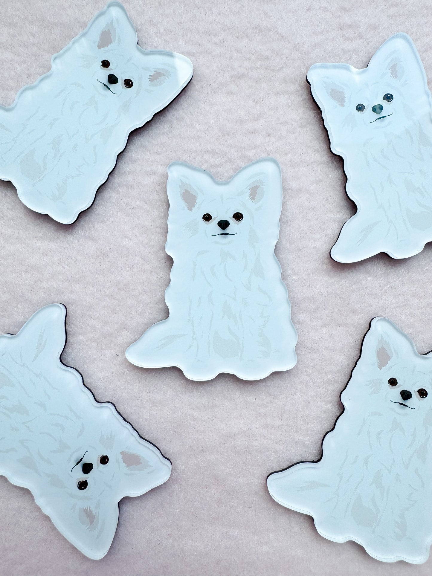 Chihuahua (long haired white) Magnet