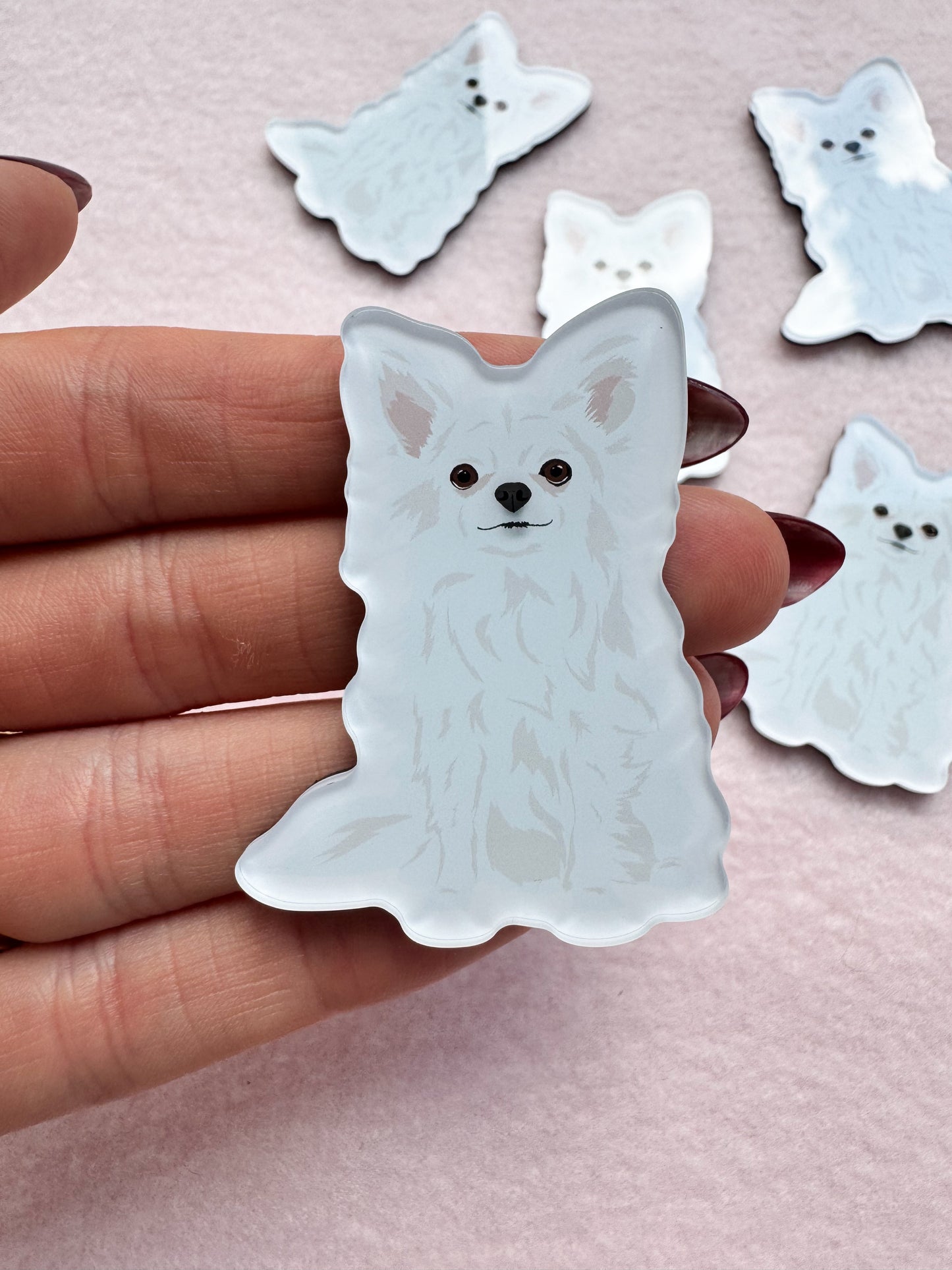 Chihuahua (long haired white) Magnet