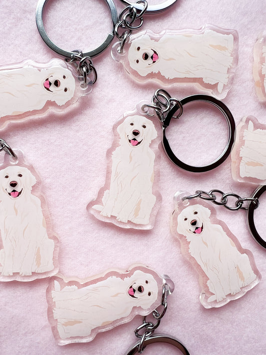 Golden Retriever (English Cream) Keychain