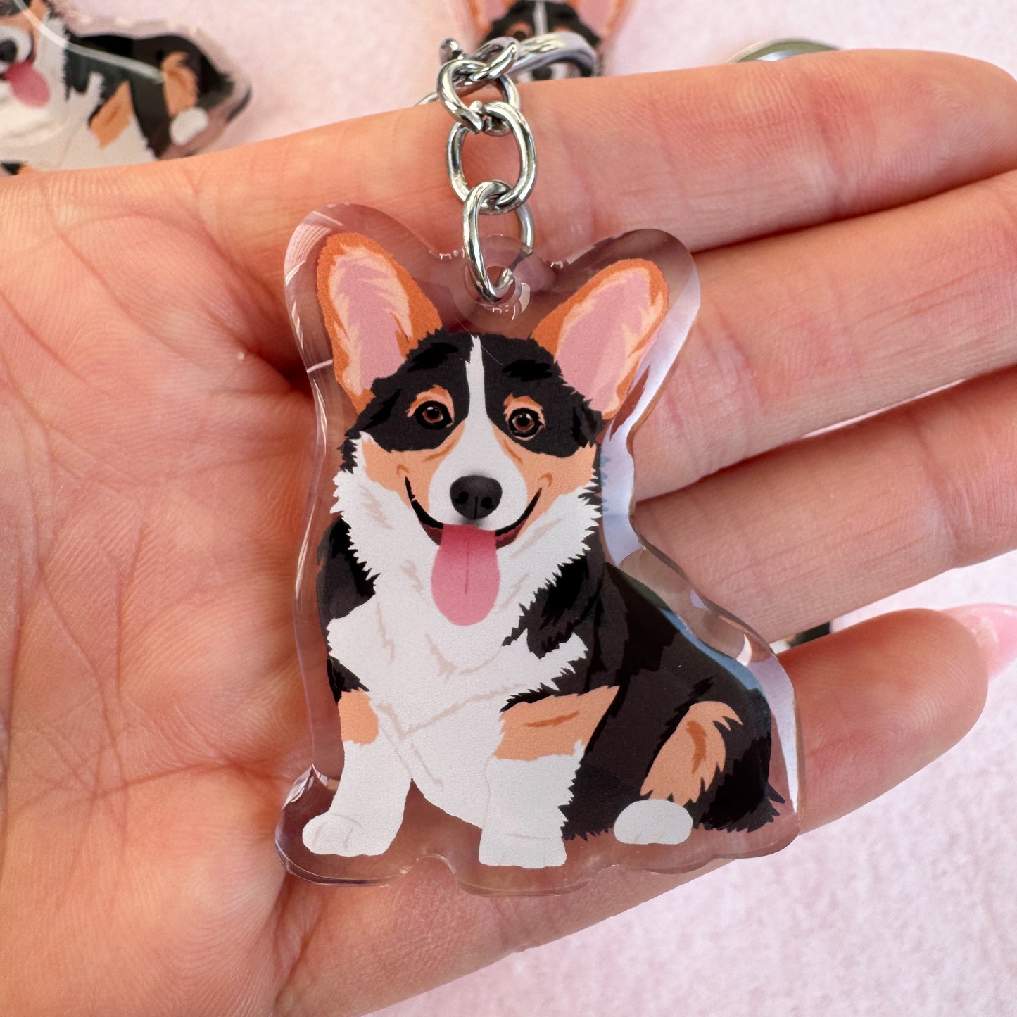 Corgi (tri-color) Keychain