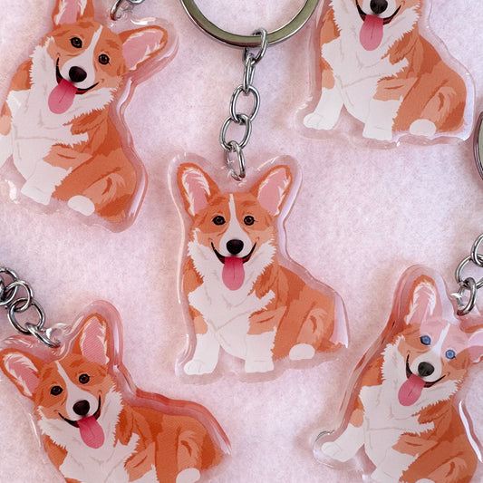 Corgi (red) Keychain