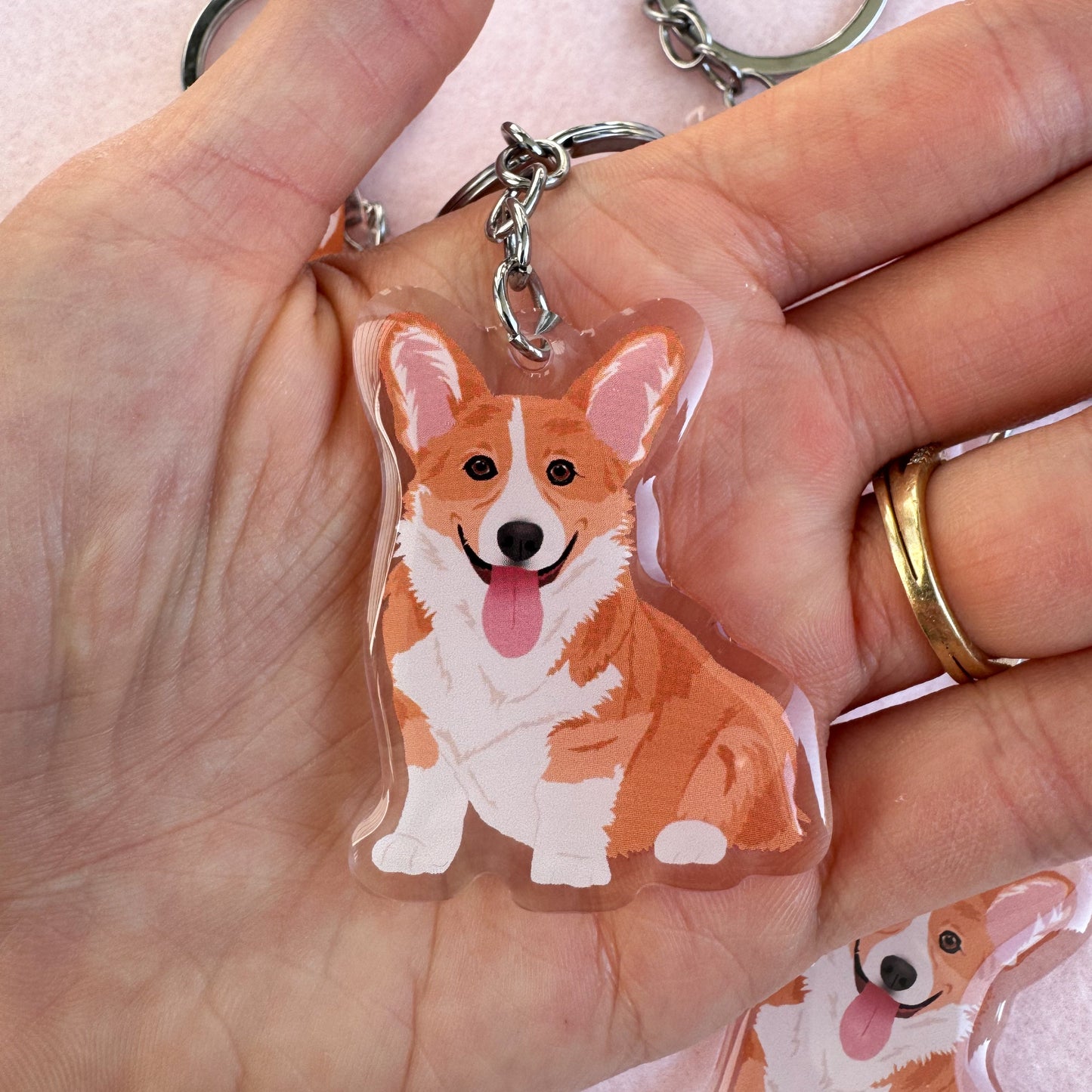 Corgi (red) Keychain