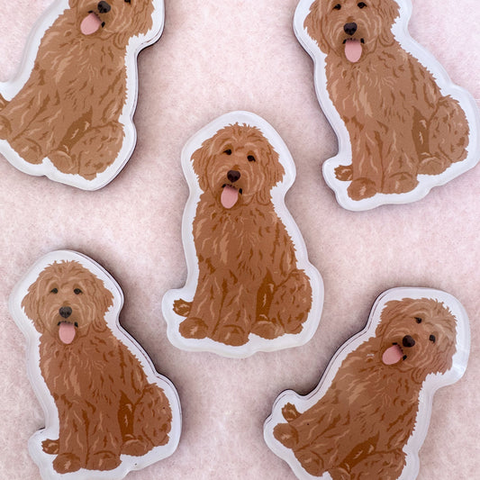 Goldendoodle, Labradoodle (red) Magnet