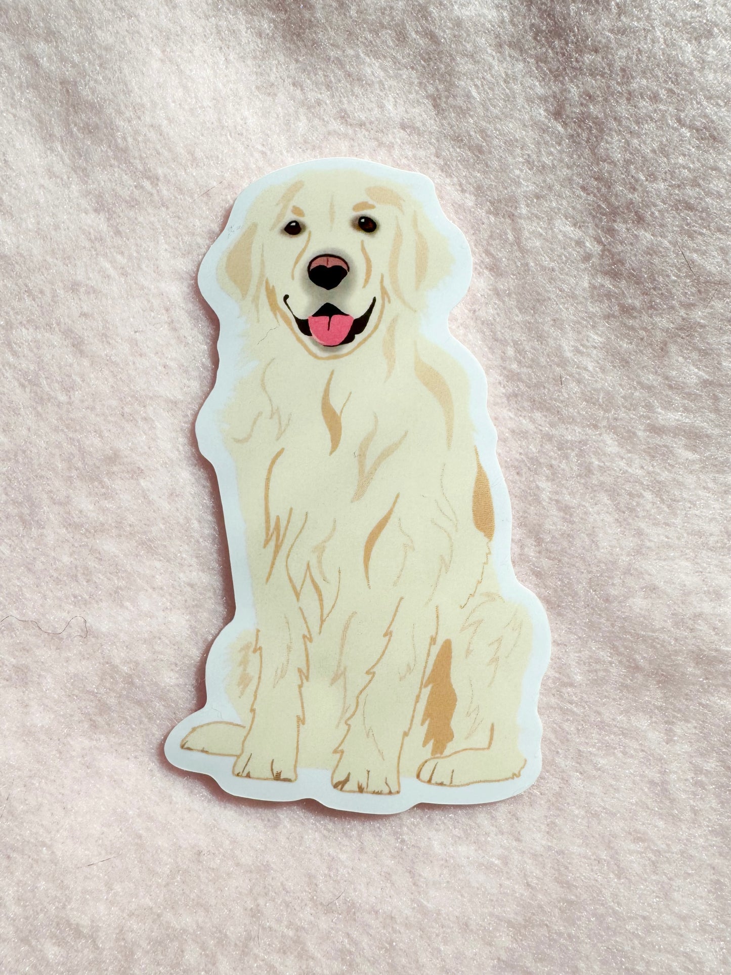 Golden Retriever (English Cream) Sticker