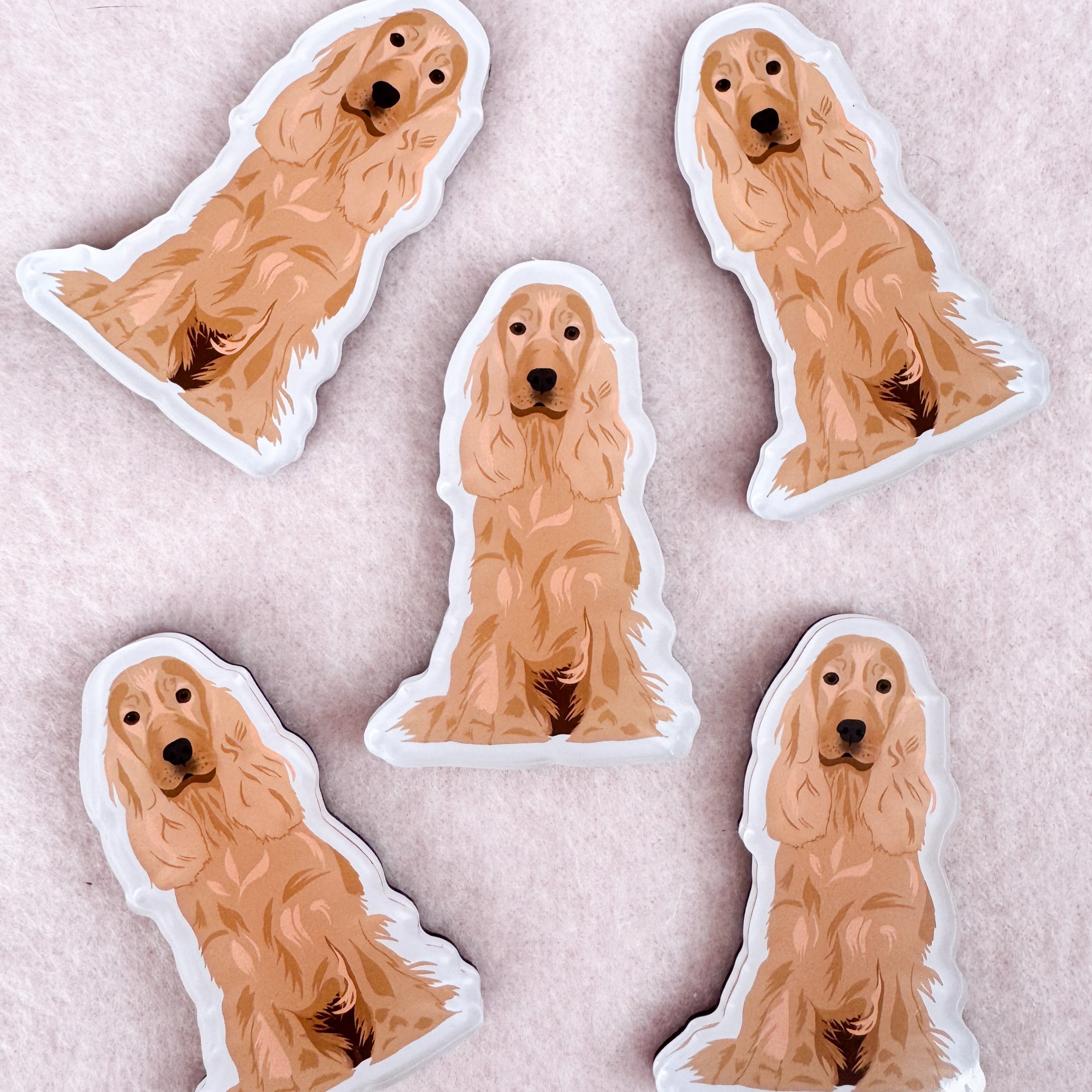 Blonde Cocker Spaniel Magnet - Our Cheery Corner