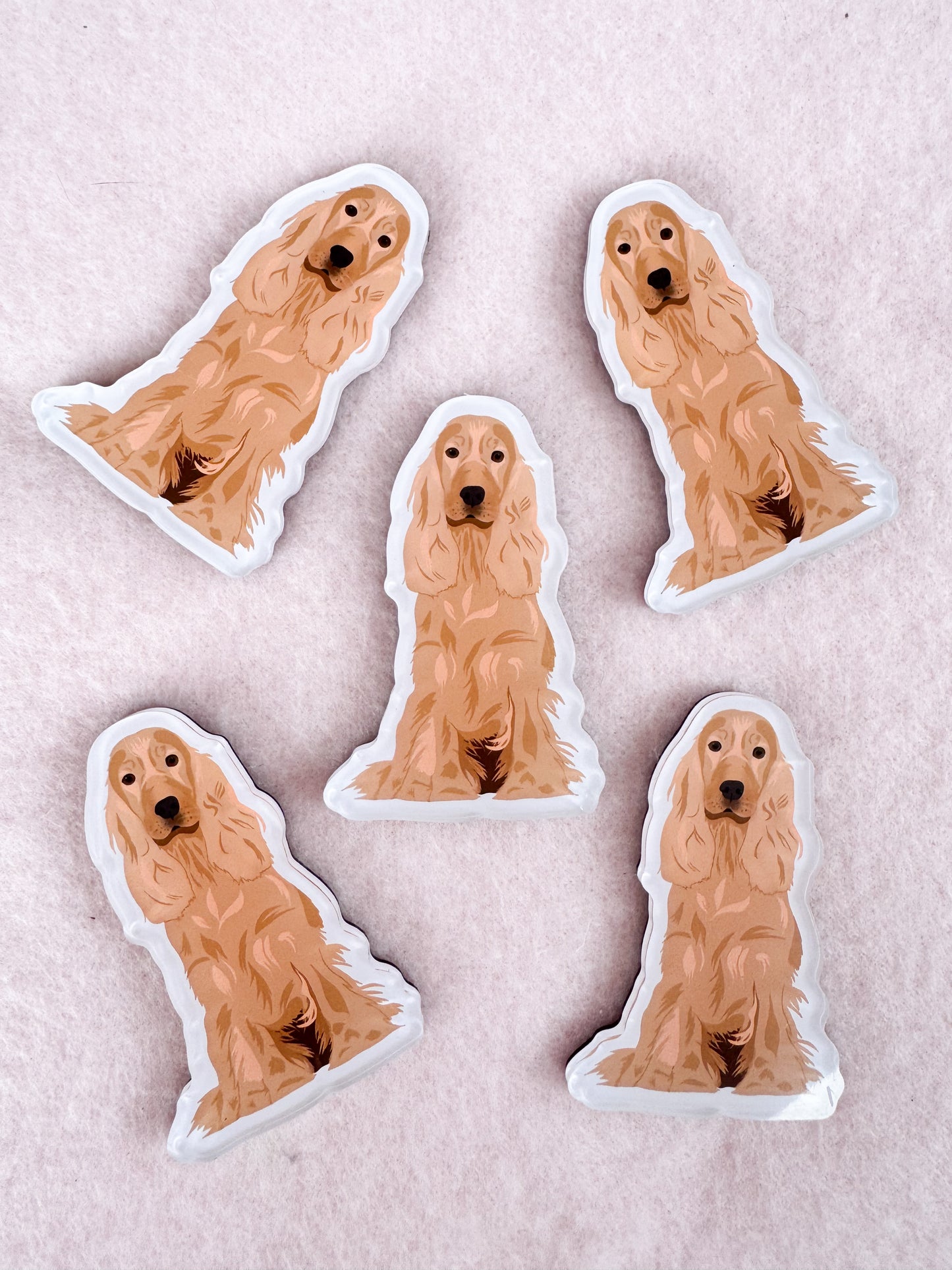 English Cocker Spaniel (blonde) Magnet