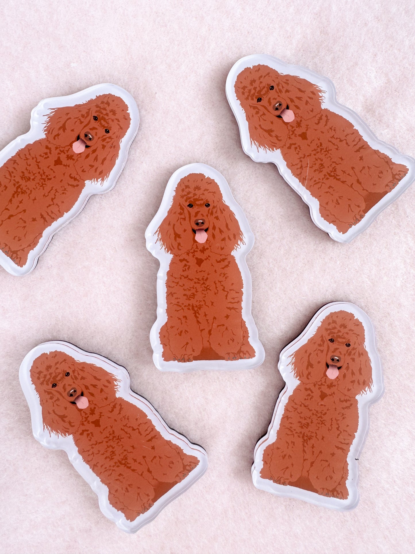 Poodle (red) Magnet