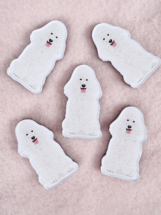 Poodle (white) Magnet