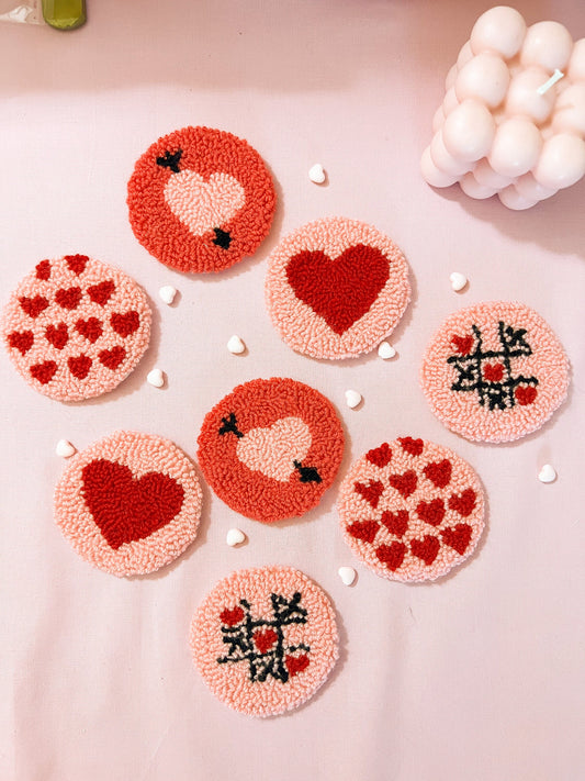 Heart Car Coasters (set of 2)