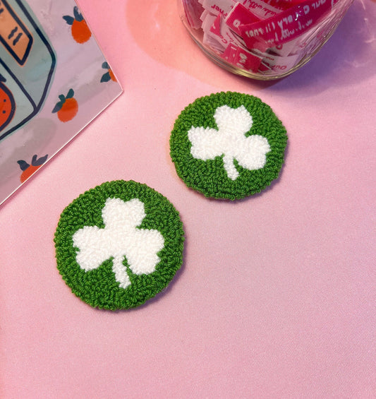 Shamrock car coasters (set of 2)