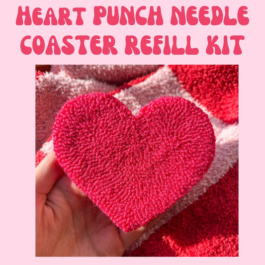 Heart Coaster Punch Needle Refill Kit