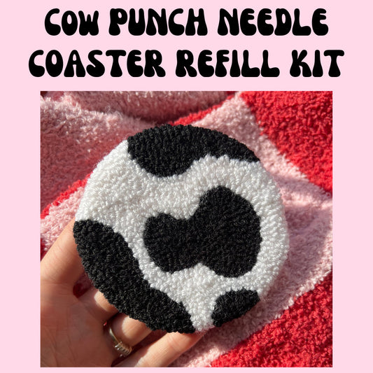 Cow Coaster Punch Needle Refill Kit